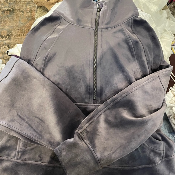 lululemon athletica purple/grey  Half-Zip Sweatshirt. New condition. M/L - Picture 3 of 11